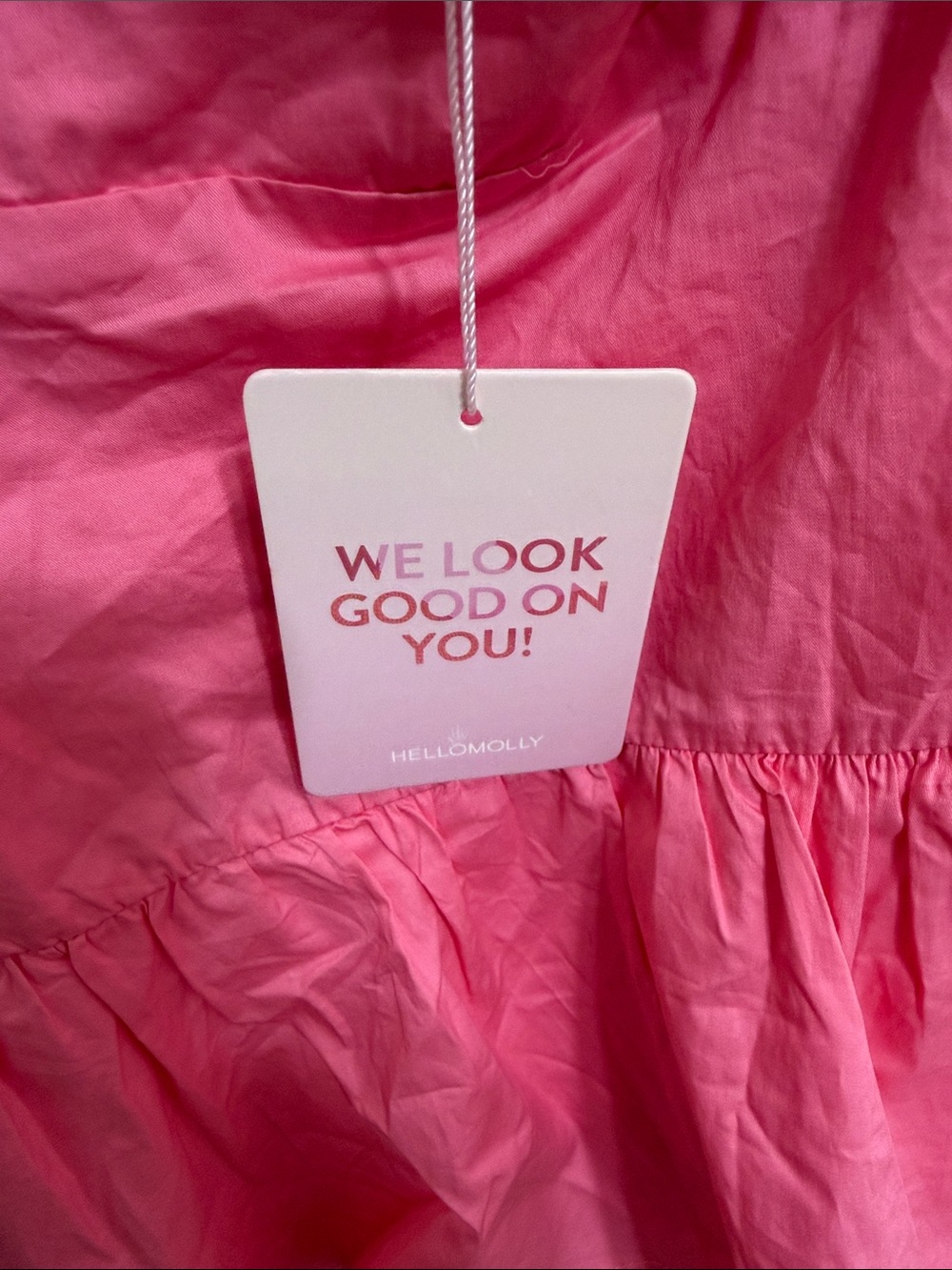 NWT Hello Molly RUFFLED OUT DRESS PINK - Picture 9 of 16